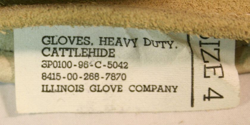 US MILITARY Cattlehide Gloves Leather HEAVY DUTY 4 NICE  