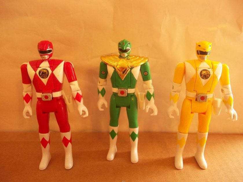 1994 Mighty Morphin AUTO MORPHIN Power Rangers lot of 3 figures  