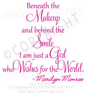 Marilyn Monroe Quote Livingroom Vinyl Wall Quote Decal  