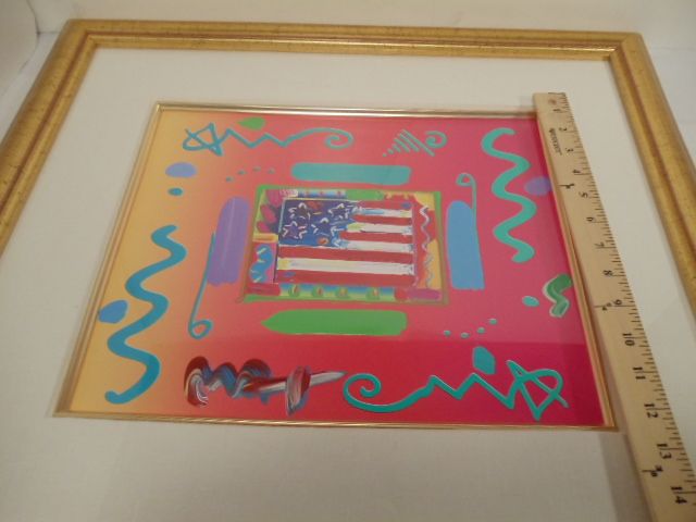 WE PRESENT THIS BEAUTIFUL PAINTING BY PETER MAX ORIGINAL SIGNED 