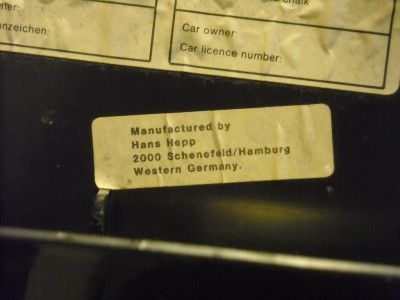 FIRST AID KIT MERCEDES 450SL 380SLC R107 350SLC OEM HANS HEPP 450SLC 