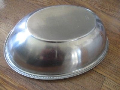 VINTAGE ALESSI STAINLESS STEEL OVAL FRUIT BOWL, MADE IN ITALY, VERY 