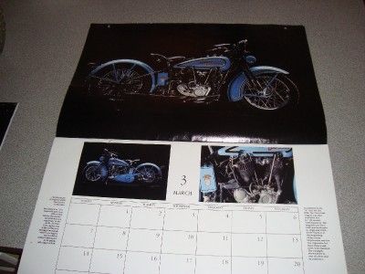 1993 MOTORCYCLE classic calendar,indian,hd,yale,triumph  