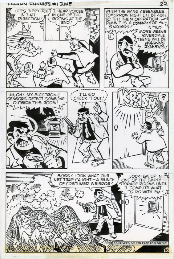 STAN GOLDBERG   FACULTY FUNNIES #1 PAGE 16 ORIGINAL ART  