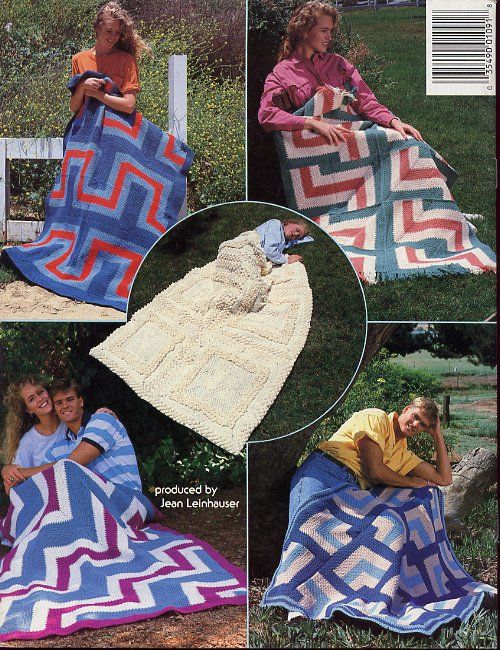 Colorful Afghans ASN1091 Crochet Pattern Leaflet  