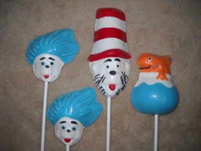 Chocolate Dr Seuss Grinch Favors Lollipop Lollipops  