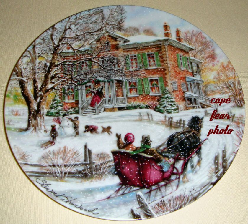 Stewart Sherwood Victorian Christmas COMING HOME Plate  