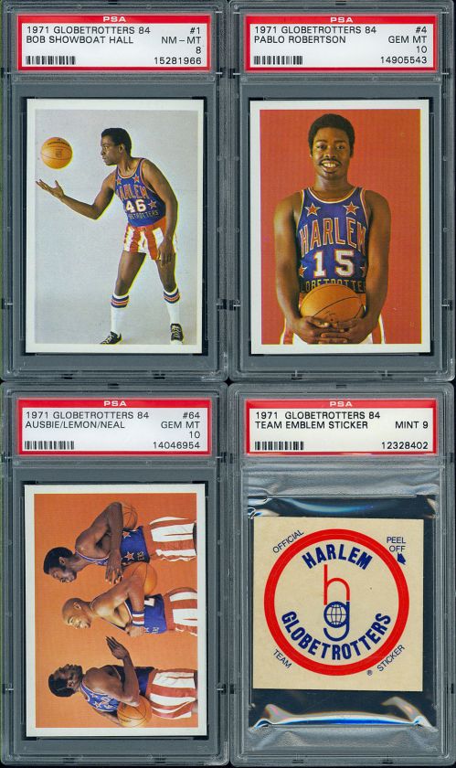 1971 Globetrotters 84 – 100% Complete Set (85 Cards), PSA 8.55 GPA 