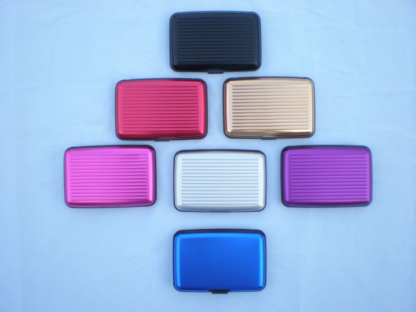 New Deluxe Aluma Wallet Brushed Style 7 colors  