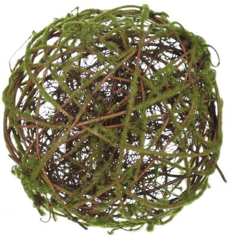 Set 12 Artificial Moss Covered Twig Ball Orb Vase Filler  