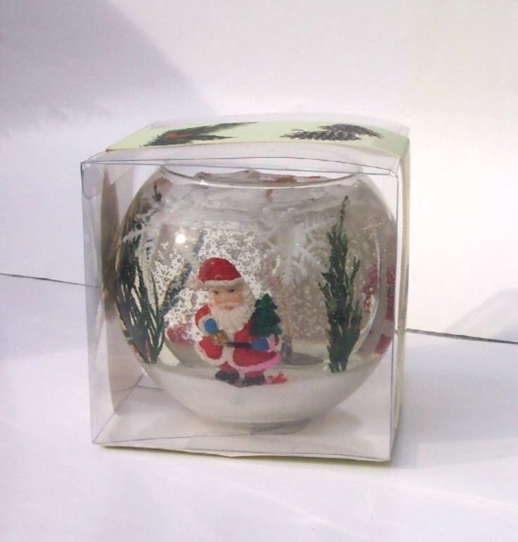 Candle in the Wind, Christmas Holiday SANTA Refillable GEL CANDLE 