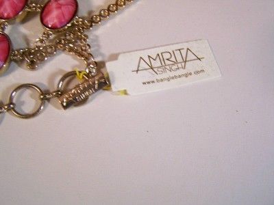 AMRITA SINGH FASHION COSTUME TEA ROSE WHITE JADE REVERSIBLE NECKLACE 