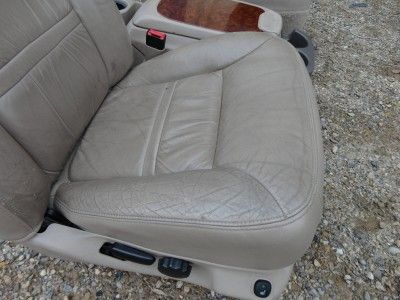 FORD F250 F350 F450 F650 EXCURSION SUPERDUTY TAN LEATHER BUCKET SEATS 