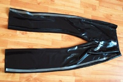 BLACK LATEX RUBBER JEANS GUMMI PANTS TROUSERS LIBIDEX L  