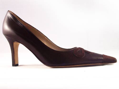 New $150 Woman PETER KAISER #Taja BROWN Leather Suede Tip/Bow Germany 