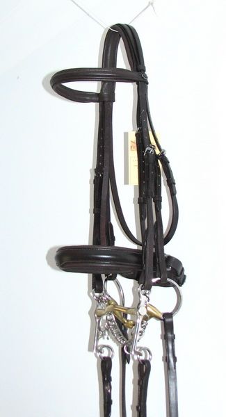 HERITAGE English Comfort Crank DOUBLE Dressage BRIDLE  