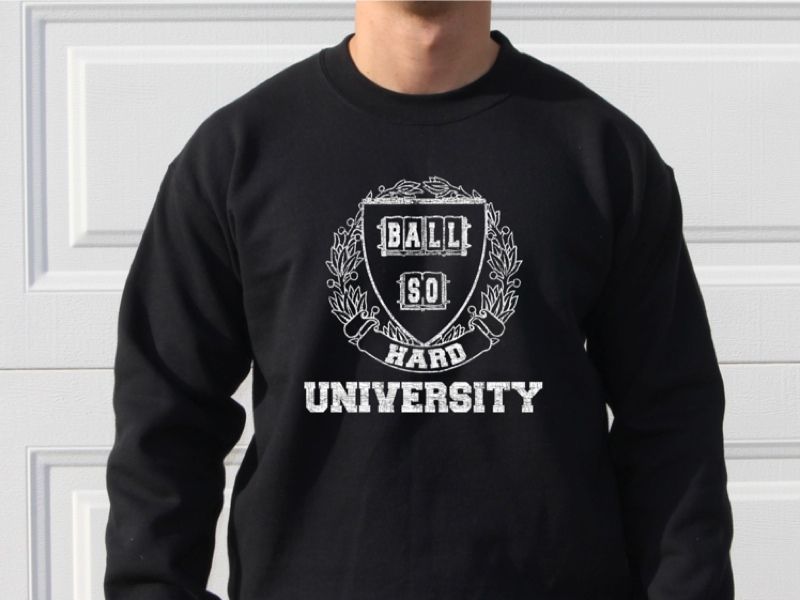 BALL SO HARD UNIVERSITY CREW NECK SWEATSHIRT SIZE XL BLACK  