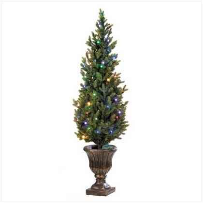 pre lit LED Light Up Battery outdoor Christmas Tree 5ft  