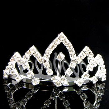 ADDL Item  clear Austrian rhinestone hair comb tiara 