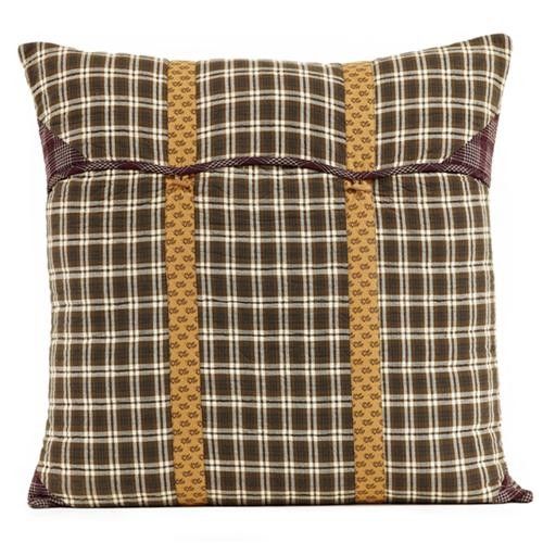 TRUMAN CABIN LODGE FISHING PATCHWORK PLAID BROWN 10PC QUILT SET BED IN 