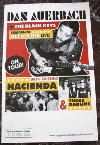 DAN AUERBACH black keys CONCERT tour POSTER hacienda  