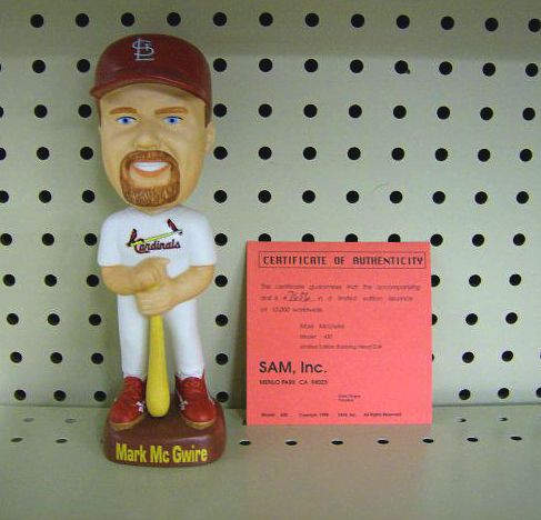 1998 SAM Mark McGwire Porcelain Bobblehead w/COA MIB  