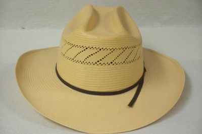 WH Size 7 Rodeo King Straw Hat Made in USA  