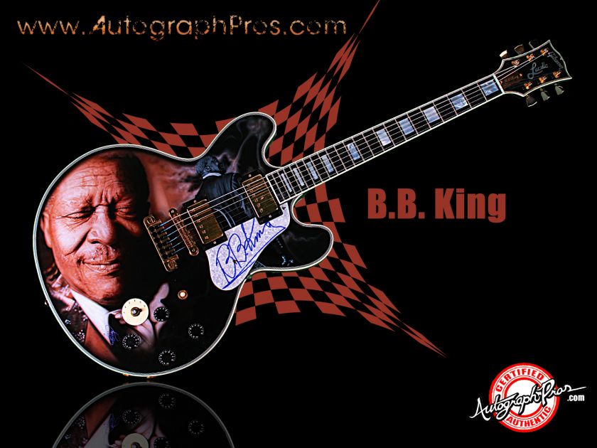 King Autographed Signed Gibson Lucille Best Airbrush Guitar UACC 