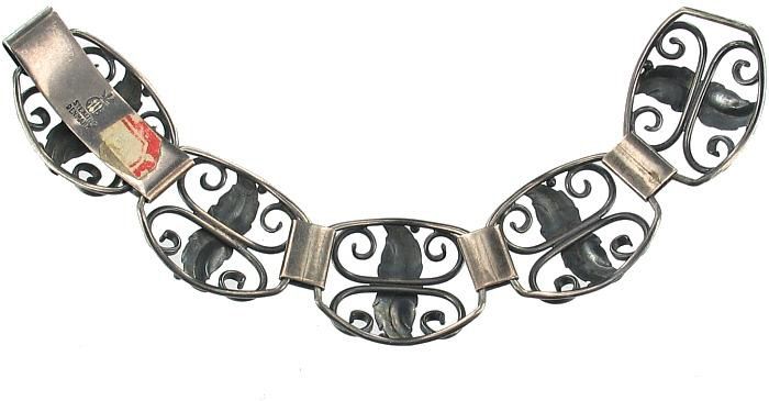 VINTAGE STERLING DENMARK VOLMAR BAHNER BRACELET EARLY  