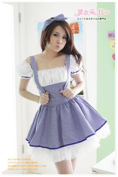 Japan Kawaii Cosplay bow bow Lolita Princess Maid Dress  