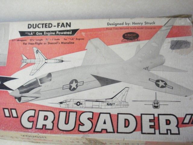 BERKELEY * VOUGHT F8U 1 CRUSADER * F/F MODEL AIRPLANE KIT**  