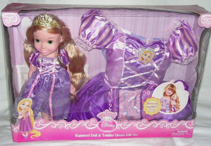 DISNEY PRINCESS MY FIRST RAPUNZEL DOLL TODDLER DRESS SET 2t 4t TANGLED 