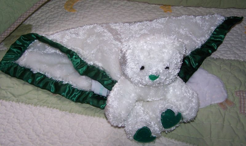 My Banky EMERALD May Teddy Bear Security Blanket EUC  