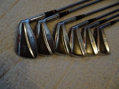 WILSON STAFF FLUID FEEL GOLF CLUBS 4   9 IRON STEEL SHAFTS TRUE TEMPER 