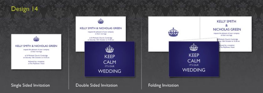 Personalised Wedding Invitations Day / Evening *free draft*  