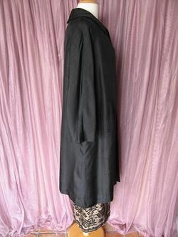 CAR COLETTE VTG 50s BLACK THAI SILK EVENING OPERA COAT  