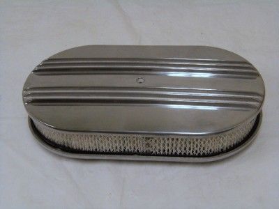 15 NOSTALGIA ALUMINUM FINNED AIR CLEANER STREET ROD GM  