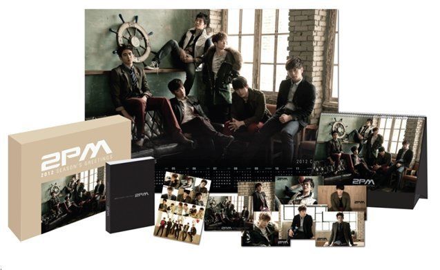 2PM   2012 SEASON GREETING [Calendar + Diary + Sticker + Postcard 