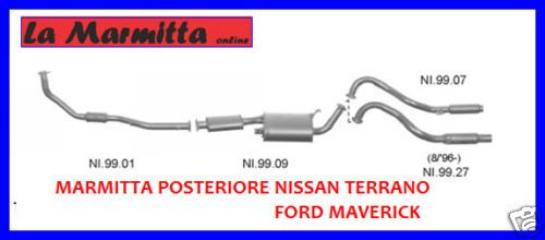 MARMITTA POSTERIORE NISSAN TERRANO FORD MAVERICK 2.7 TD  