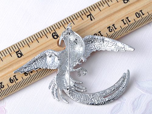   Rhinestone Phoenix Rebirth Life Bird Costume Jewelry Pin Brooch  