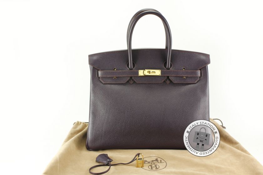 MPRS HERMES BIRKIN RAISIN FJORD 35 BAG GHW  