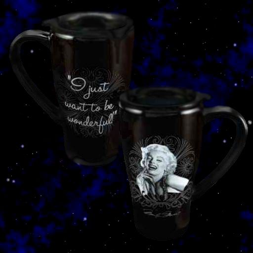 MARILYN MONROE TRAVEL COFFEE MUG CUP  