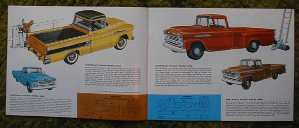 1958 Chevrolet Task Force Pickups Brochure 58 Chevy  