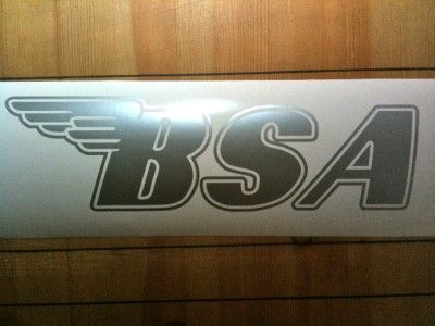 vintage bsa motorcycle parts set of 3 tank vinyl decal  