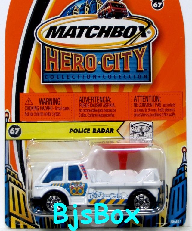 Matchbox Hero City #67 Police Radar White Command Post  