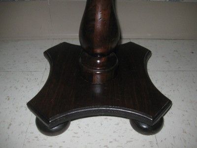 Ethan Allen Antique PIne Square Pedestal Cocktail Table  