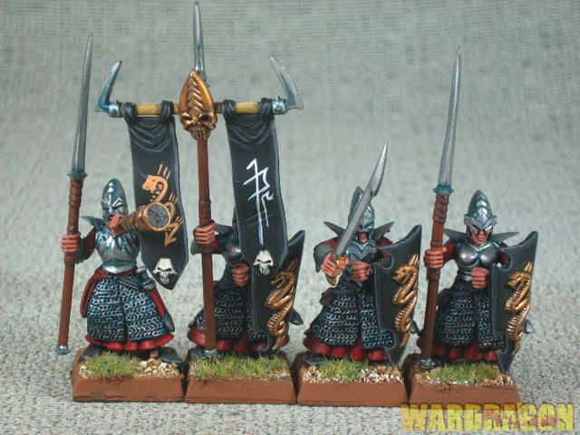 25mm Warhammer WDS painted Dark Elf Warriors t13  