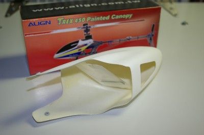 Trex 450 Canopy, Fiberglass Paintable New in Box 450V2  