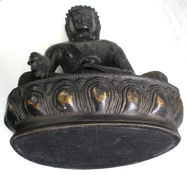 ESTATE STATUE BUDDHA BRONZE MEDICINE BUDDHA LARGE  