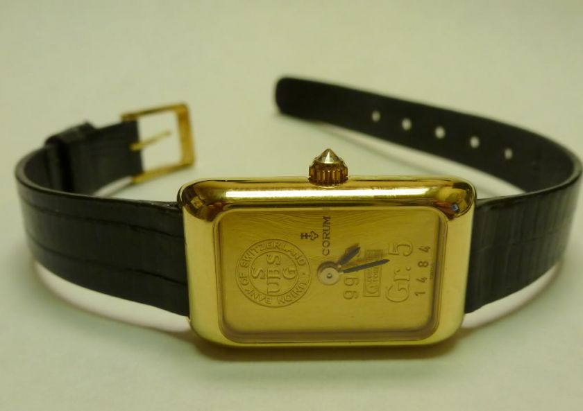 Corum  5 Gram Ingot 24k & 18k Gold Watch  Mechanical Movement  Very 